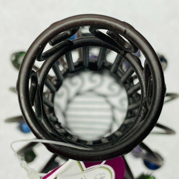 NWT Wine Bottle Cork Cage, Epic Brand, Metal, Glass Beads, 14" T x 4 1/4" D - Picture 8 of 15